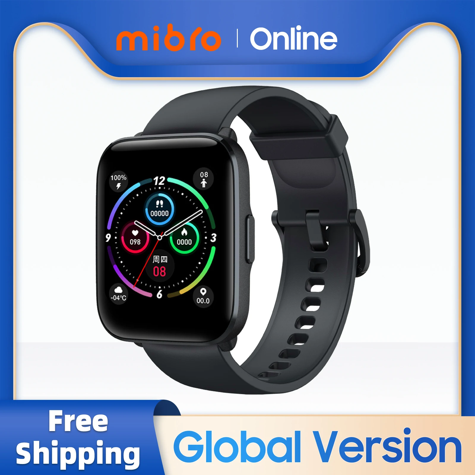 

Mibro C2 Smartwatch Global Version 1.69inch HD Screen Sports Heart Rate Monitor Waterproof Men Women Smart Watch