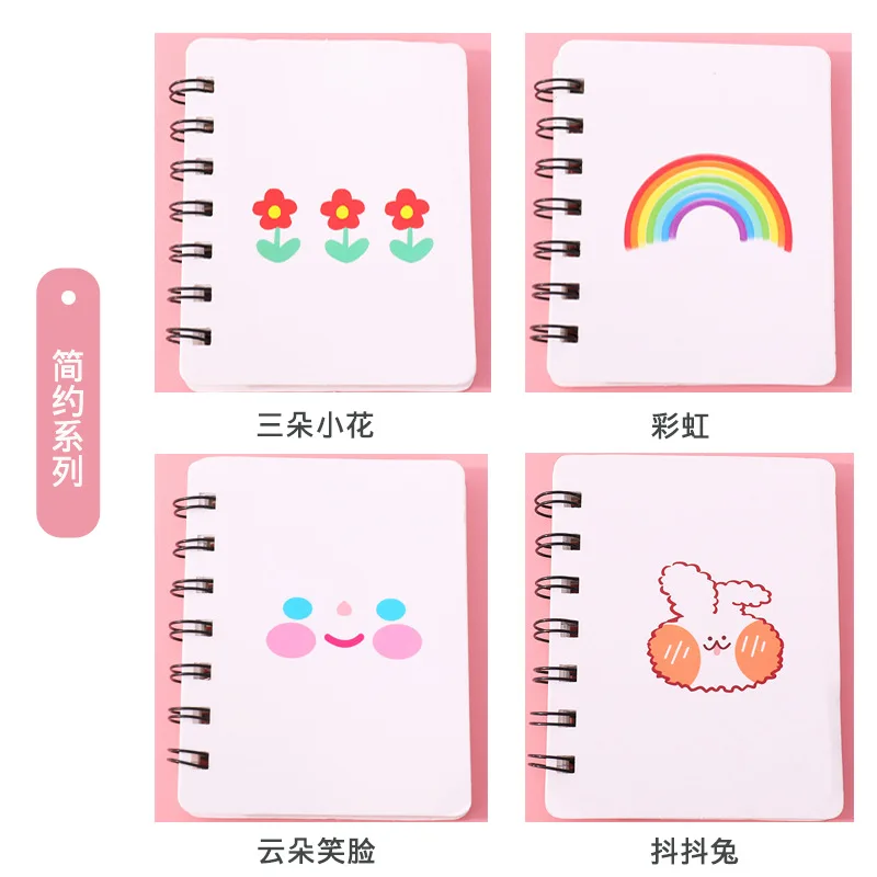 4 książki/zestaw A7 kieszonkowy Mini Notebook kieszonkowy z awokado biuro odręczny przenośny notatnik Kawaii notatnik