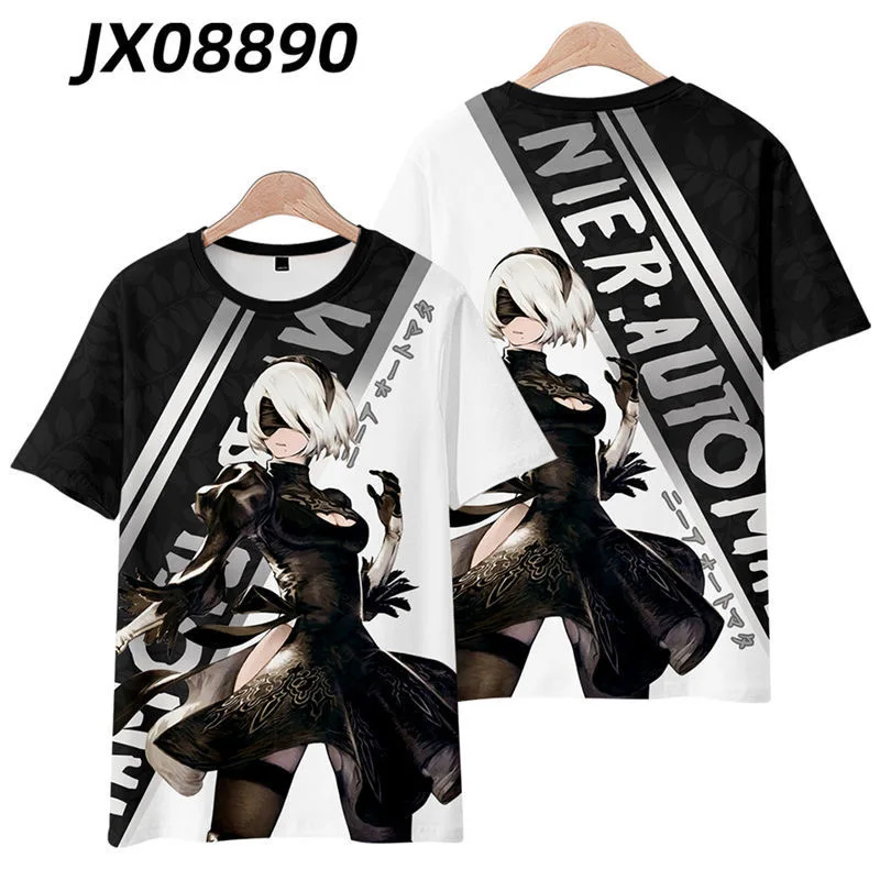 

Game NieR:Automata 3D Printing Japanese Kimono Haori Yukata Cosplay T-shirt Fashion Summer Casual Cool Short Sleeve Streetwear