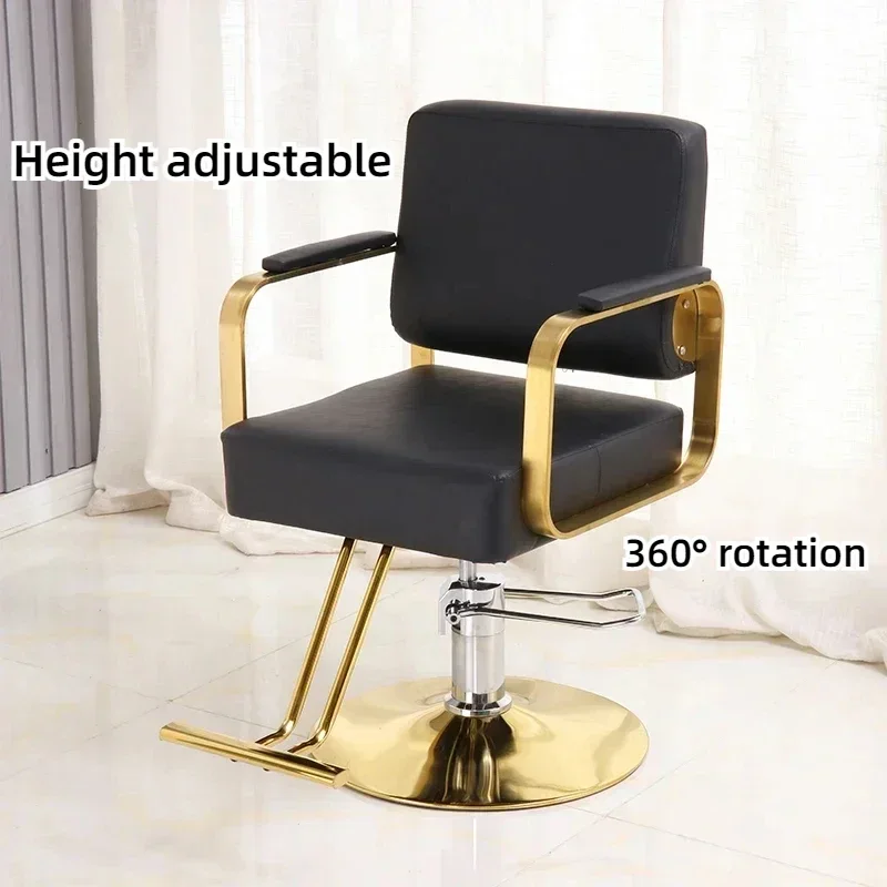 Luxury Swivel Barber Chairs Beauty Salon Accessories Ergonomic Hairdressing Chair Height Adjustable barber Stoelen Furniture