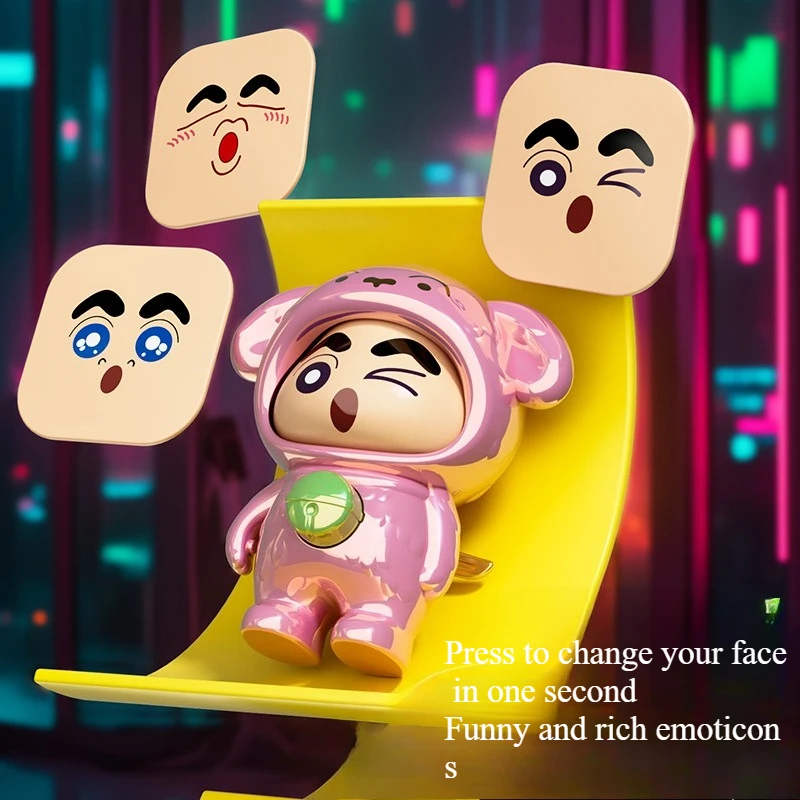 Crayon Shin-chan Keychain Face Changing Toy Pig Man Face Changing Doll Transformation Toy Keychain Interesting Toy Best Gift