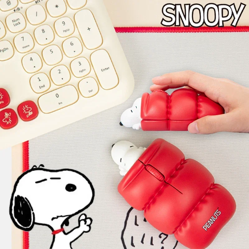 Snoopy Wireless Bluetooth Mouse Anime Funny 1200dpi Office Mouse Mini Cute USB 2.4G Gaming Mouse for Computer Laptop PC Gifts