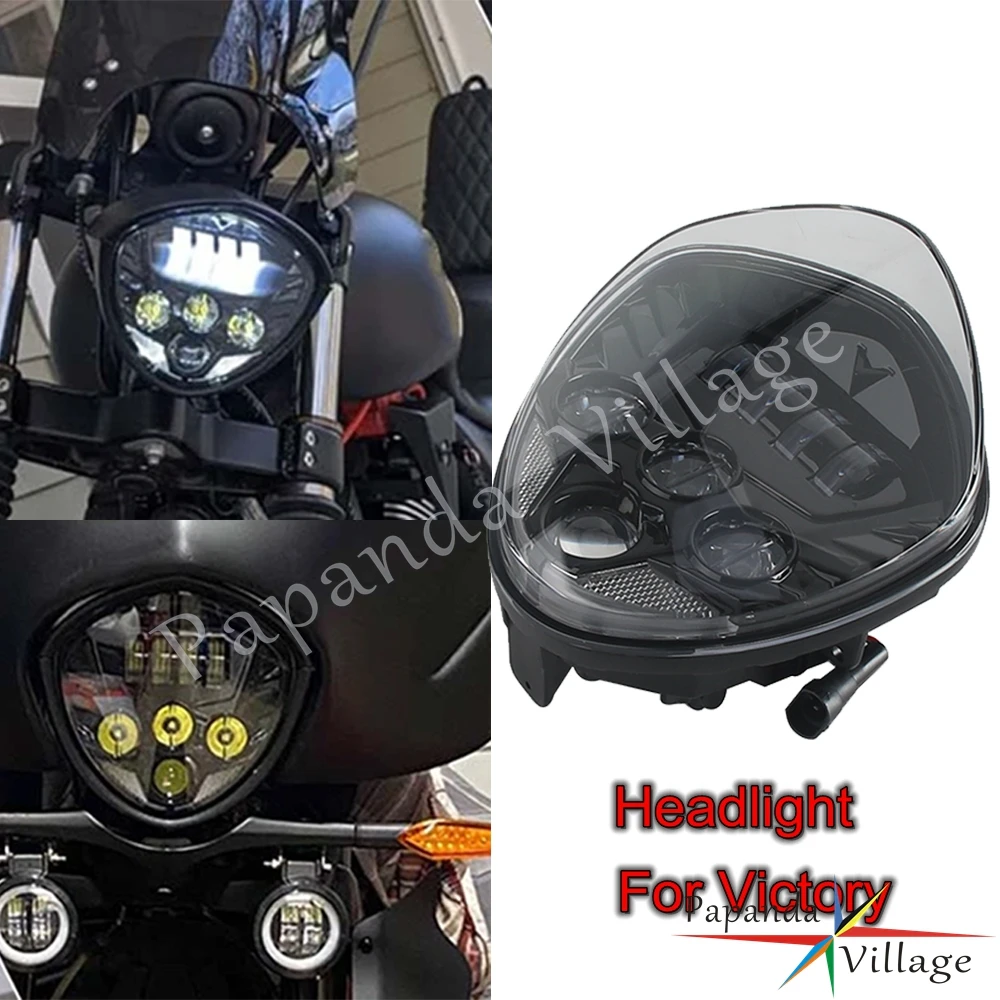 

Motor HI/Low Beam Lights For Victory Cross Country Ness Magnum Vision Zach High-Ball Motorcycle Led Headlight Head Driving Lamps