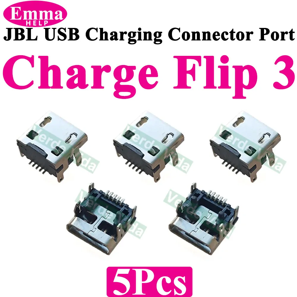 5Pcs Micro USB Charging Port Connector for JBL Charge 4 Flip 4 5 Pulse 2 3 Charger Dock Jack Socket Type-C Bluetooth Speaker