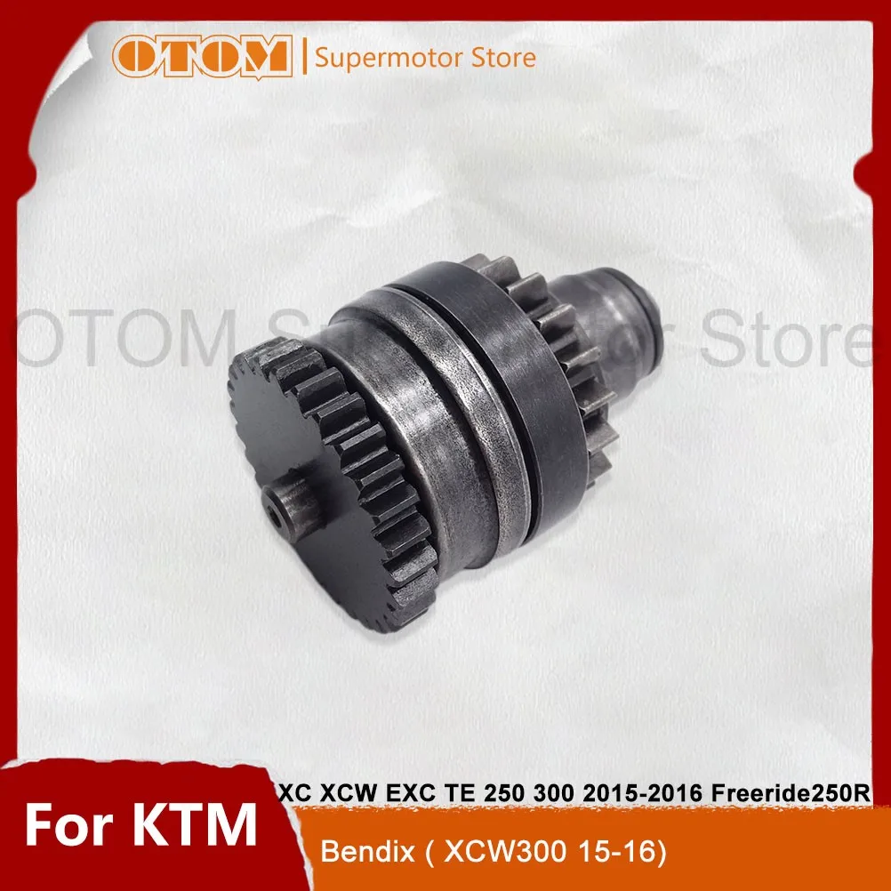 Para ktm husqvarna 250 300 2015-2016 motocicleta stater drive bendix embreagem engrenagem iniciar motor xc xcw exc te freeride250r parte da bicicleta