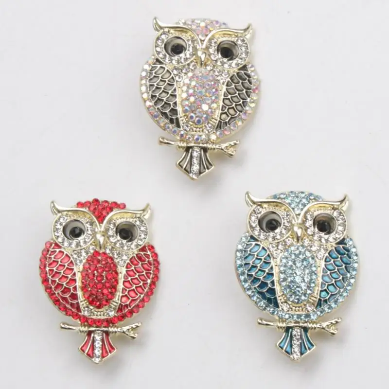 ⑧Fashion Metal Animal Rhinestone Owl Brooch For Women Clothing Coat Jewelry Accessries Gifts
