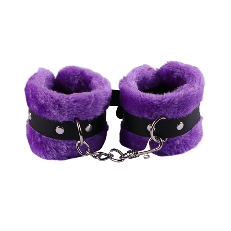 Bandeau sexy en cuir PU avec menottes en peluche pour adultes, équipement de bondage, jouets sexuels Bsie M Kit, Sex Shop, jeux pour adultes, accessoires similaires