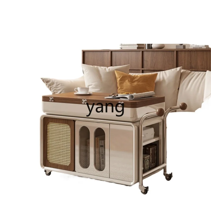 

LH lift coffee table living room small apartment movable tea table simple light luxury trolley
