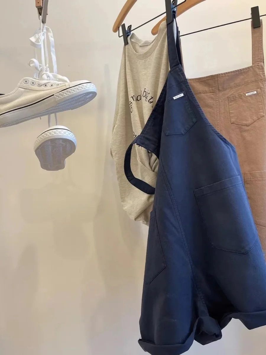 플러스 사이즈 데님 오버롤 여성 여름 얇은 캐주얼 와이드 레그 배 커버 슬리밍 점프수트 하이 웨이스트 멀티 포켓