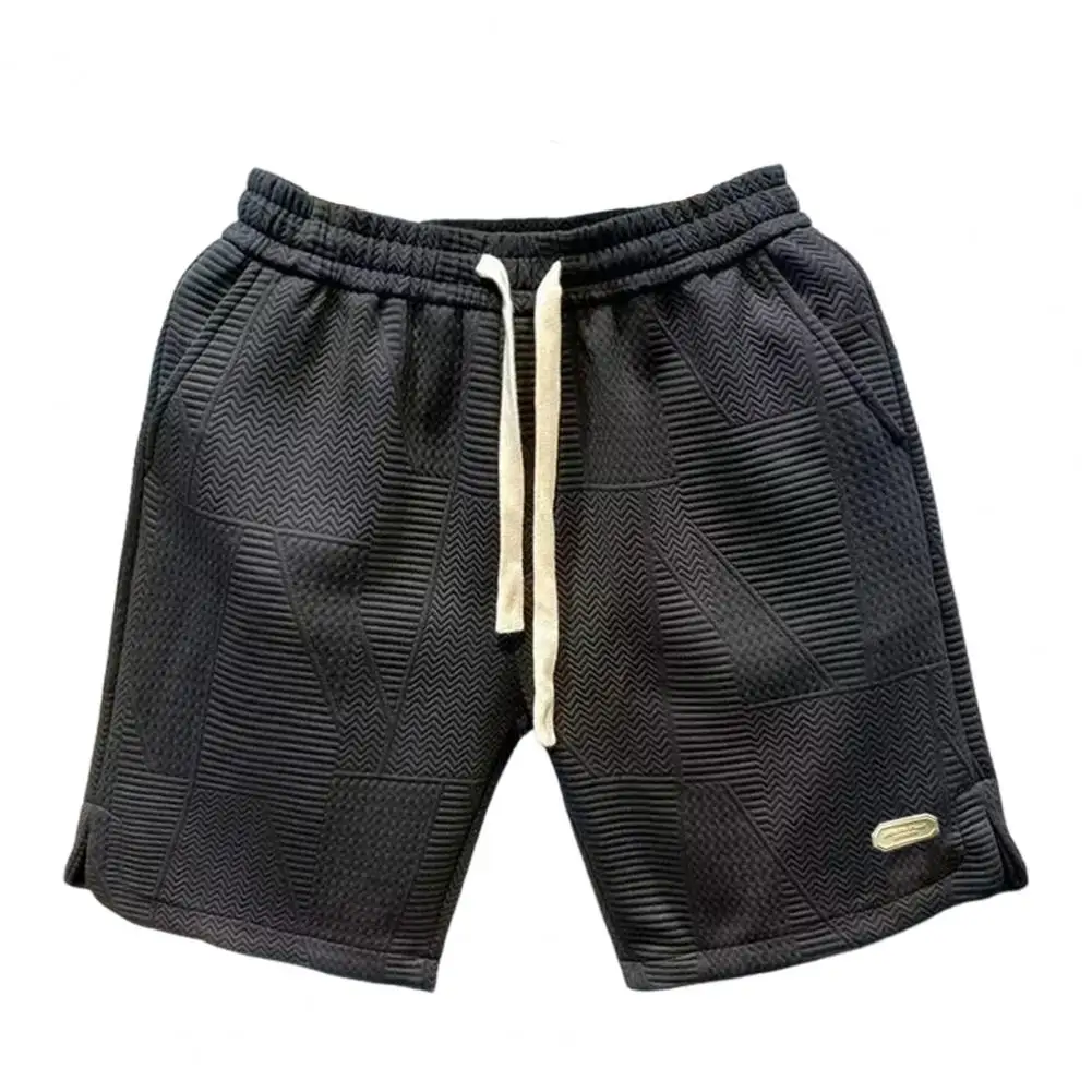 

Plus Size Men Casual Sport Shorts Elastic Drawstring Waist Summer Beach Shorts Pockets Wide Leg Beach Shorts