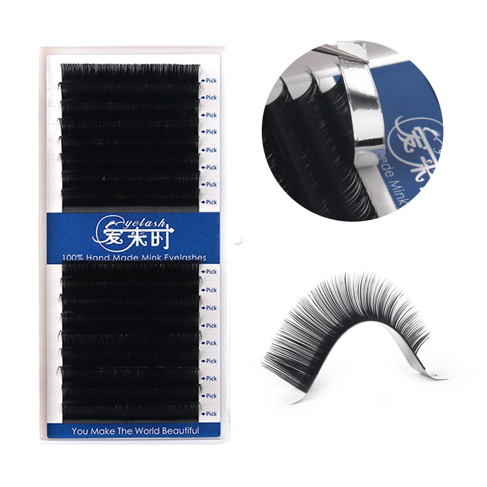 10 กล่องแต่ละขนตา 16 แถว 3D Volume Eyelash Soft Faux Silk Eye Lashes Cilias เครื่องมือแต่งหน้า