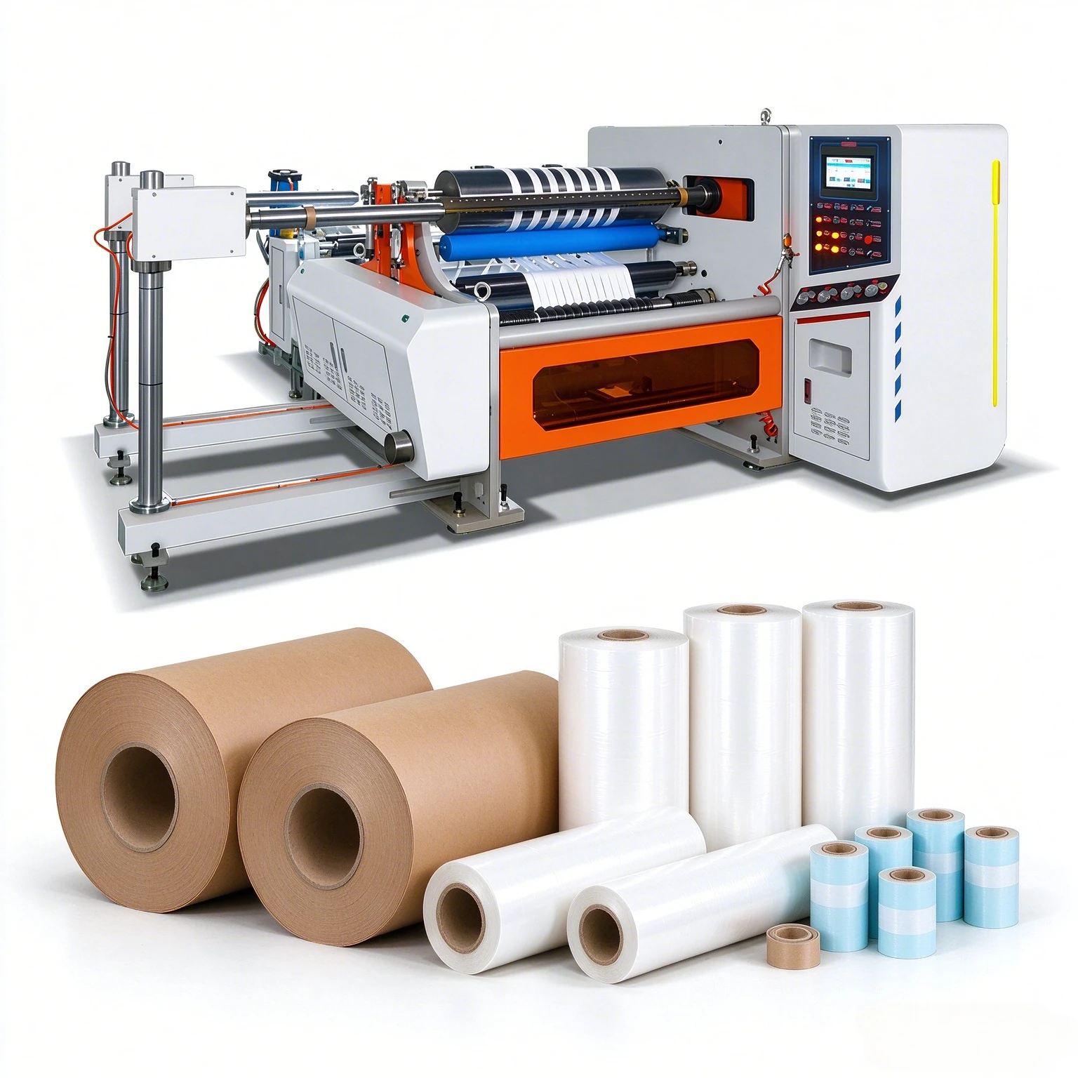 Industrial Paper Roll Slitting and Rewinding Machine High Precision Paper Slitter Rewinder Equipment Factory Price