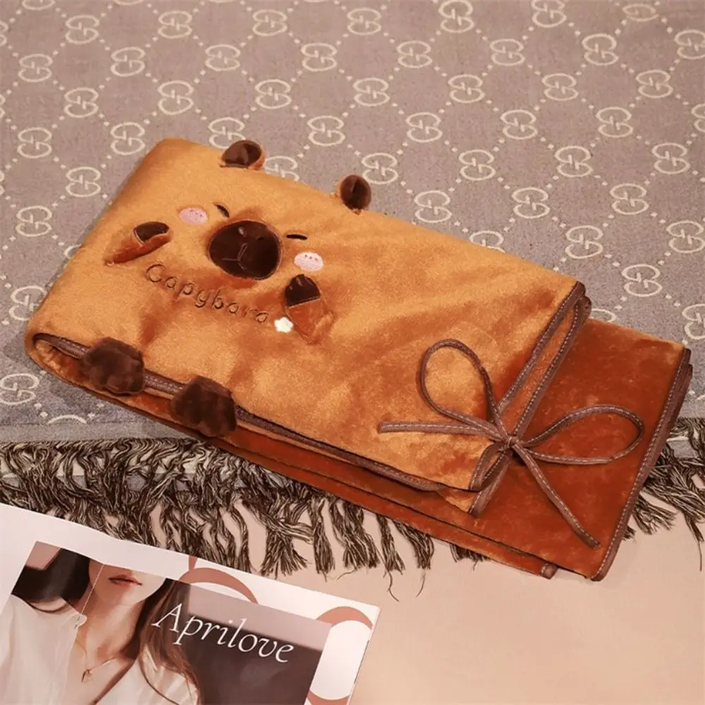 Cobertor capivara vestível, capa grande com capuz, cobertor de flanela, quente e macio, tapete de rolo para mulheres e homens