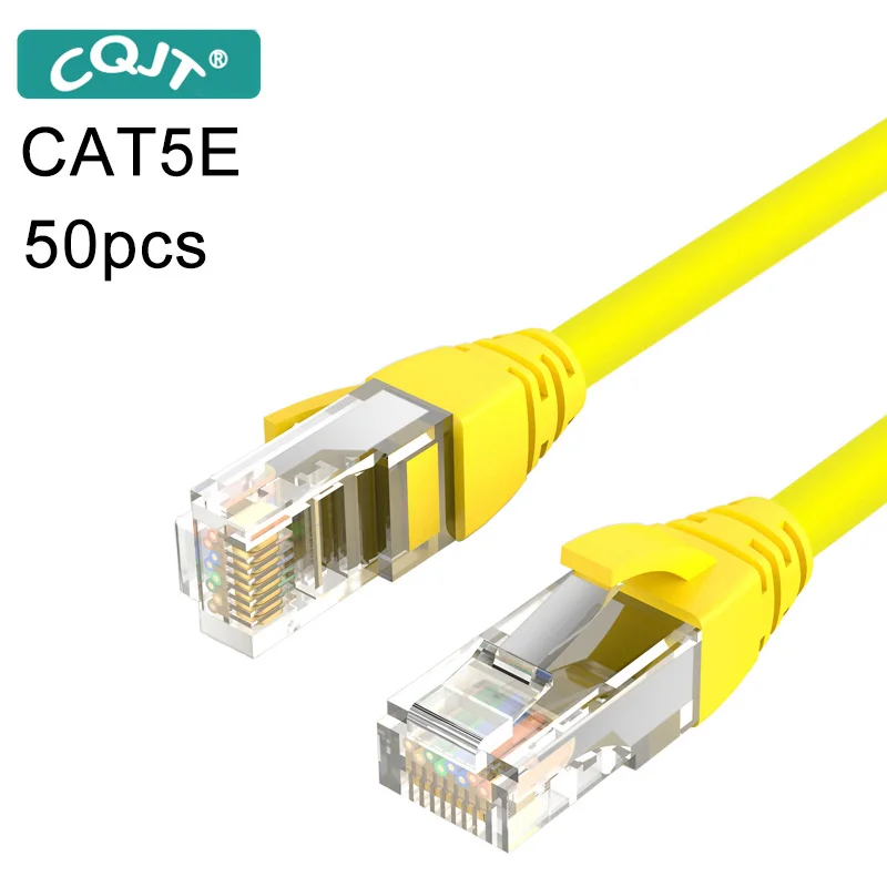 30cm 50cm CAT5e 50pcs Ethernet UTP Network Male To Male Cable Gigabit Patch Cord RJ45 Twisted Pair GigE Lan Short Cable