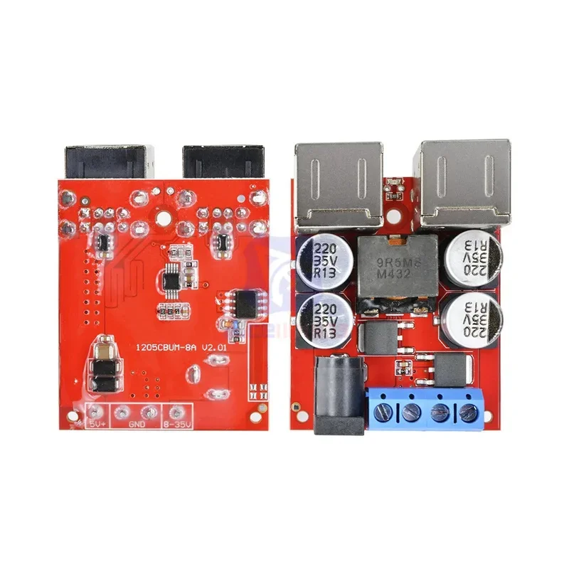 diymore DC-DC 8 -35V to 5V 8A Step Down Buck Converter Power Supply Module 4 USB / 2 USB Output Charging Board for Car