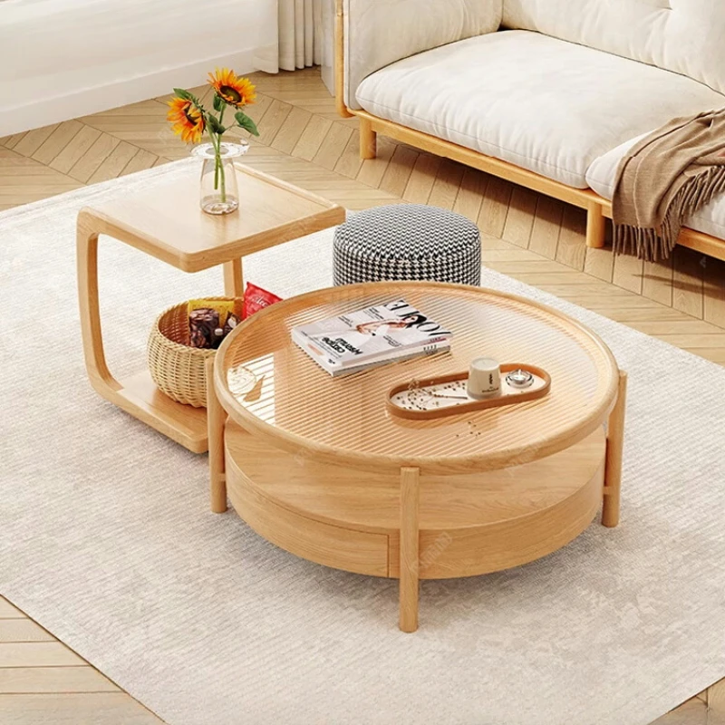 

Simple Table Furniture Luxury Night Dressing Round Nordic Hall Coffee Modern Center Service Bedside Tables Stolik Kawowy Wooden