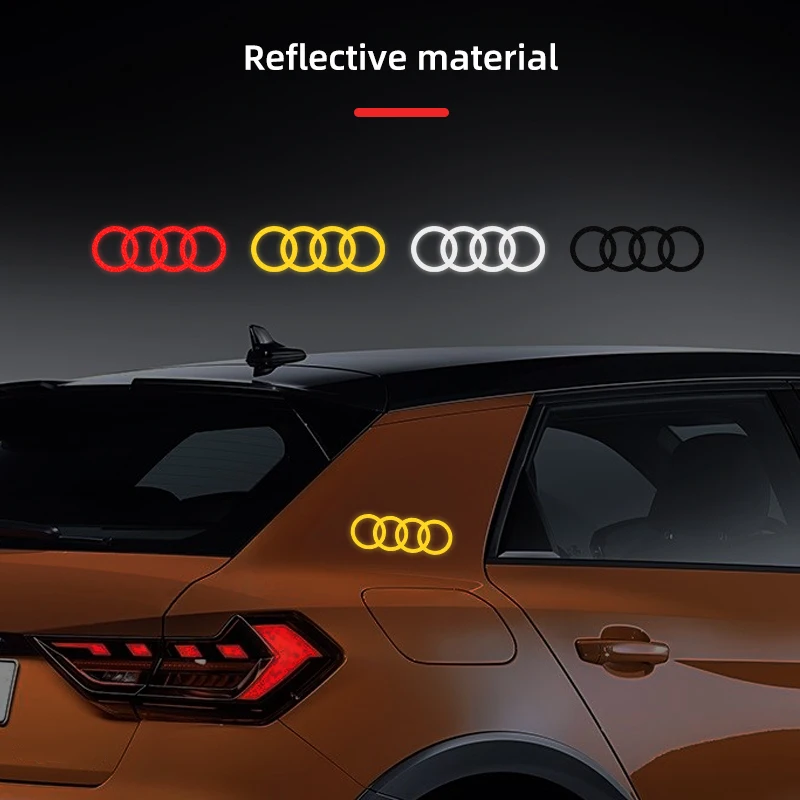 Car Door Side Sticker Waterproof Reflective PVC Body Window Decals Accessories For Audi A4 B6 B8 B7 A6 C5 C6 C7 A3 A5 Q3 Q5 Q7