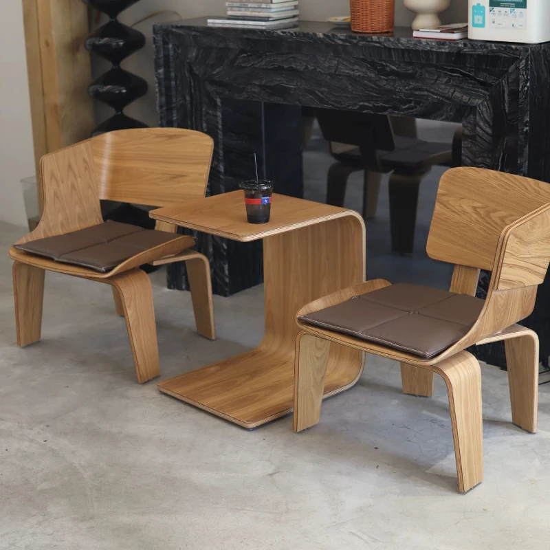Dining Chair Leisure Chair Retro Nordic Dining Table and Chair Commercial Cafe Hotel Negotiation Homestay