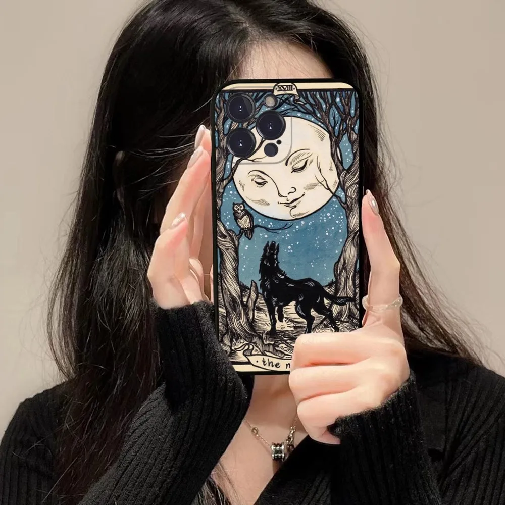 Witches Moon Tarot Mystery Totem Phone Case For IPhone 14 11 12 13 Mini Pro XS Max Cover 6 7 8 Plus X XR SE 2020 Funda Shell