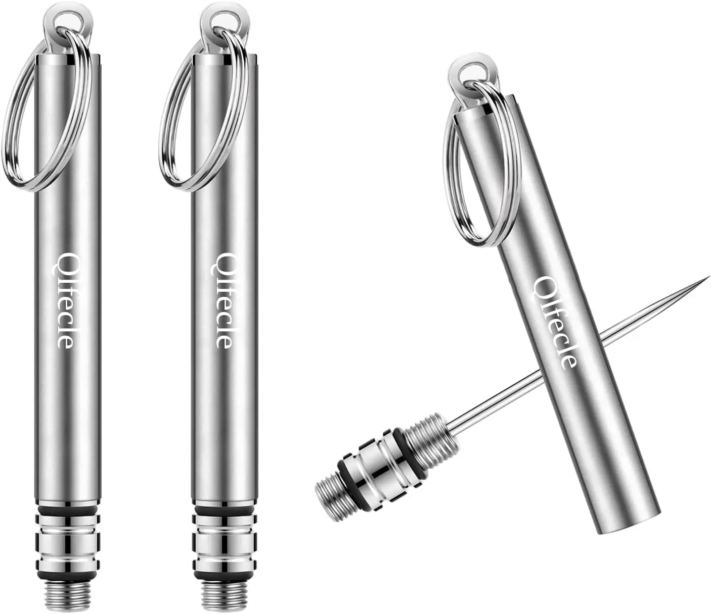

Mini Titanium Toothpicks Holder, 2 Pieces Stainless Steel Metal Toothpicks Reusable Toothpick for Home Outdoor