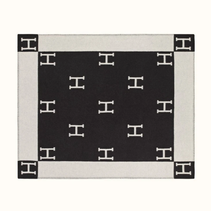 

Вязаное одеяло из шерсти и кашемира с буквой H, многофункциональное одеяло для дома и путешествий