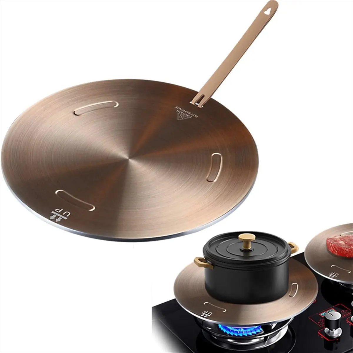 2026 Trend Diffuser Heat Conducting Plate, Cooking Kitchen Thickened Non-Slip Stove Gas Heat Conducting Plate 200x3.4mm