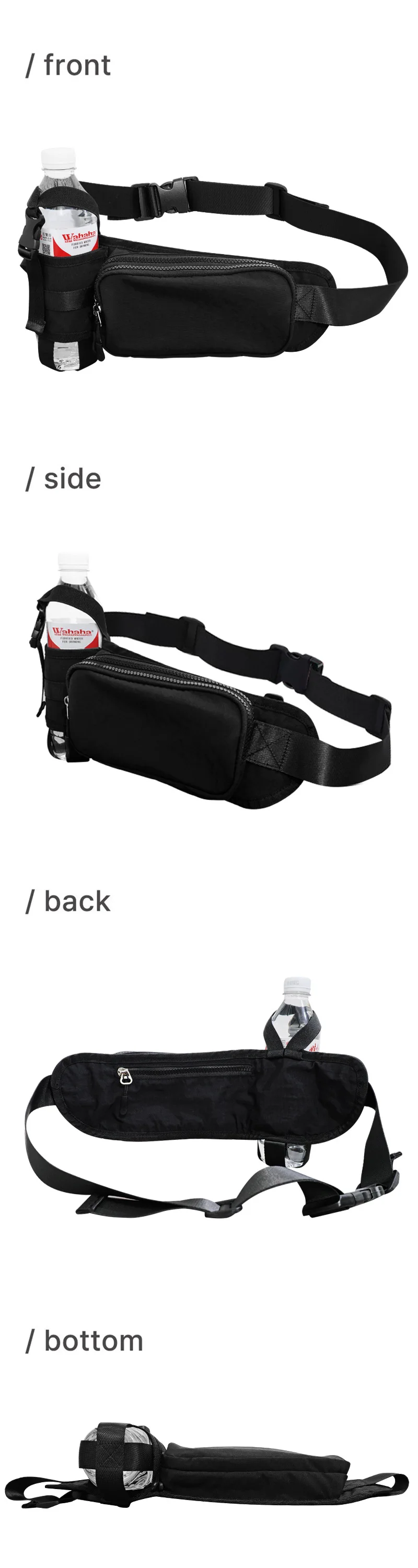 2025 New Portable Simple Sports Waist Bag Large Capacity Fitness Waist Bag Water Bottle Waist Bag Waterproof Crossbod