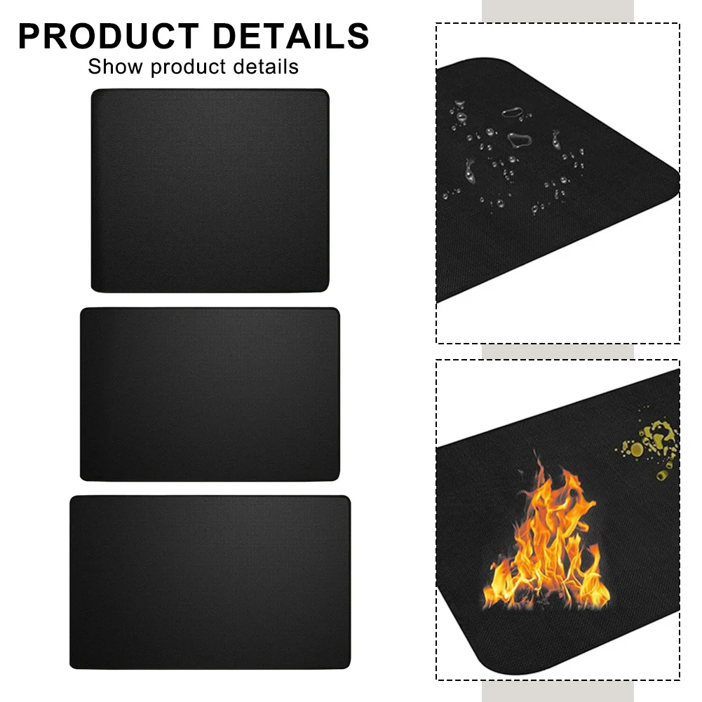

Fireproof Floor Mat Made Of Fiberglass For Stoves And Fireplaces Non-Slip Waterproof Hearth Rug 39x47 To 39x72in