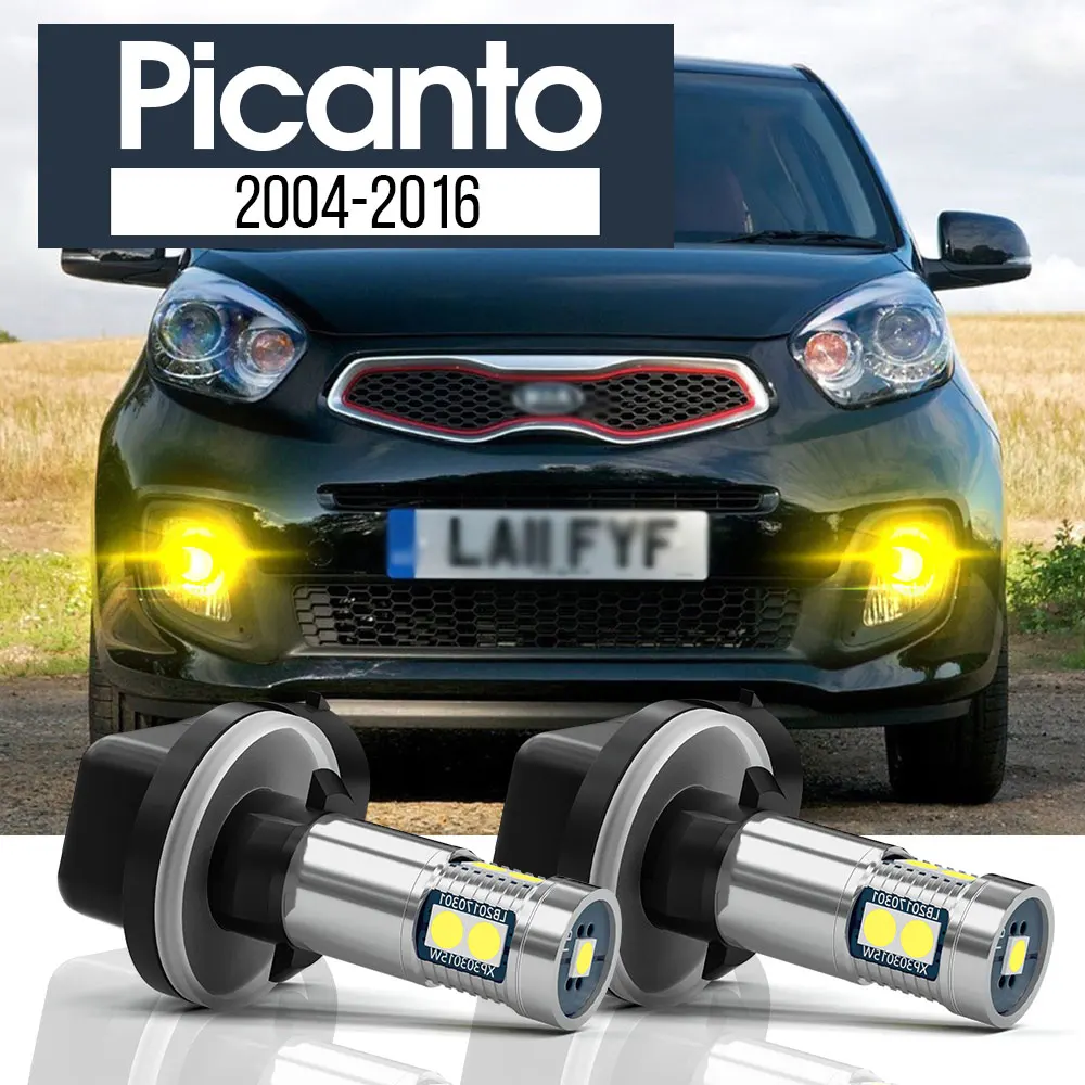 

2pcs LED Fog Light Lamp Blub Canbus Accessories For Kia Picanto 2004-2016 2005 2006 2007 2008 2009 2010 2011 2012 2013 2014 2015