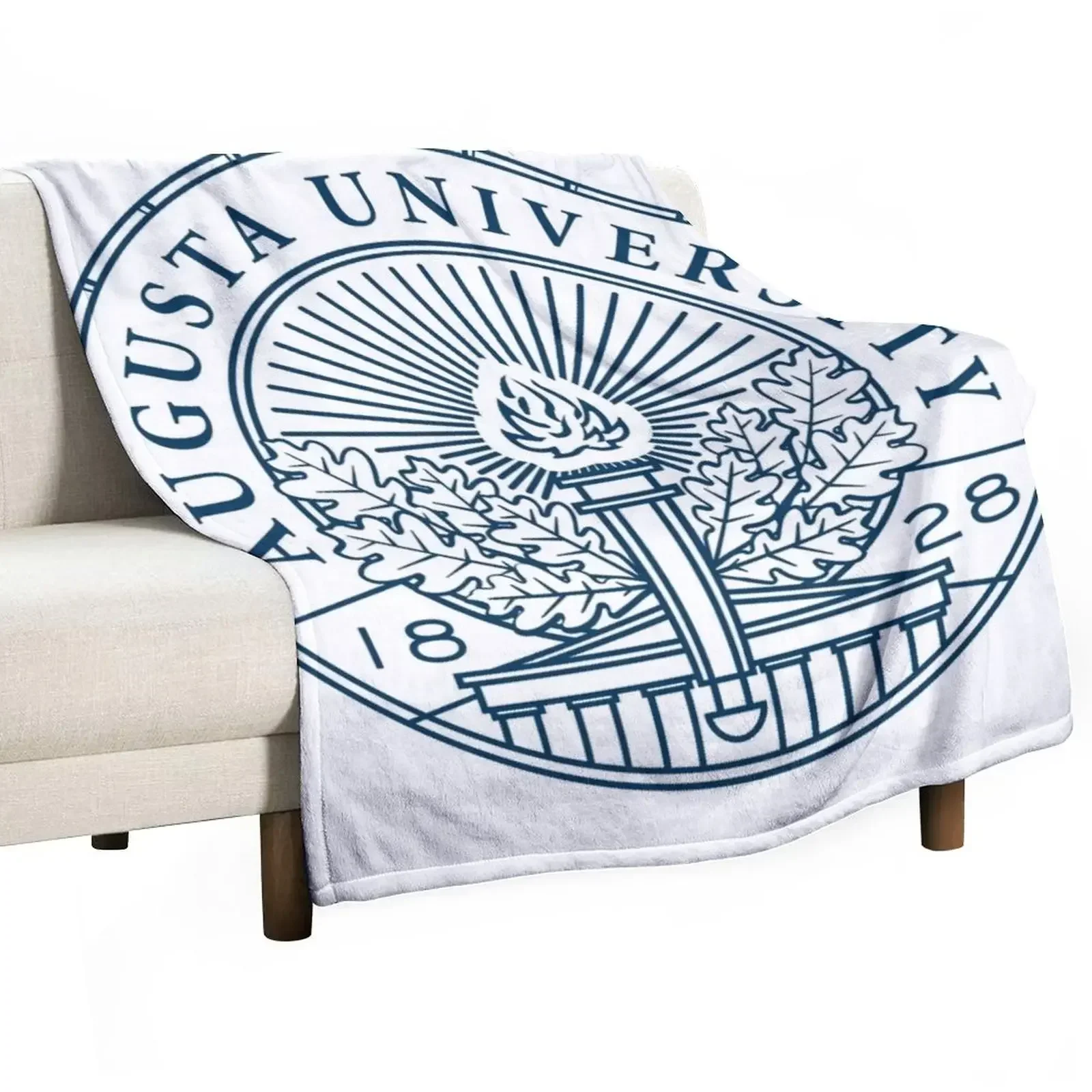 Augusta University seal Throw Blanket Vintage christmas gifts Designers Blankets