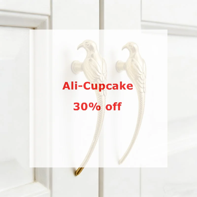 1/2Pcs Drawer Cabinet Door Handles Creative Zinc Alloy Fortune Bird Knob Kitchen Cabinet Shoe Knobs Handles For Furniture Decor