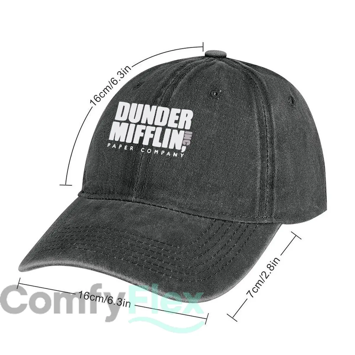 Dunder Mifflin Inc. Logo Fashion Washed Baseball Cap Hat Outdoor Activities