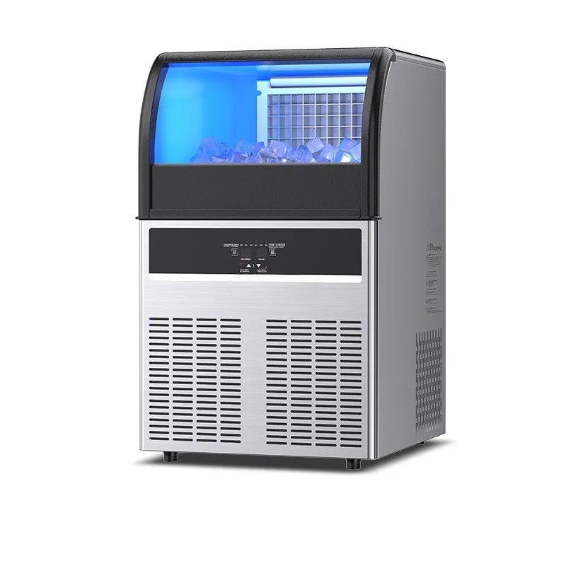 Ice machine Commercial milk tea shop Bar KTV ice machine Household automatic square ice machine