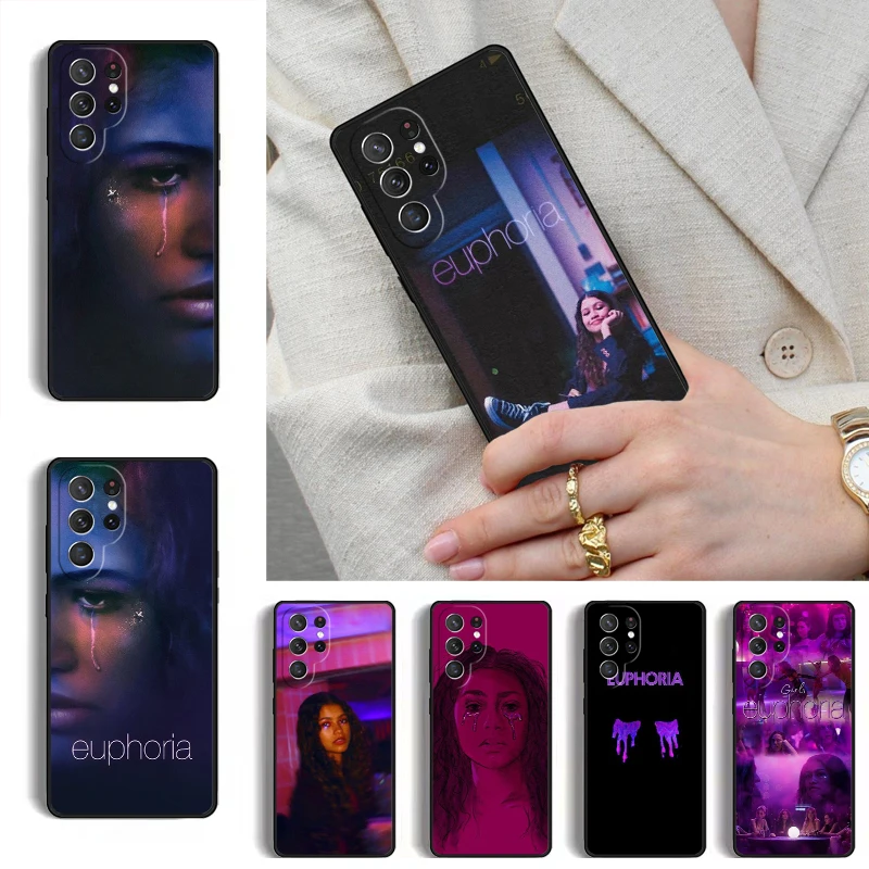 Coque de téléphone Euphoria, série télévisée américaine, pour Samsung Galaxy S26 S25 Ultra S24 S23 S22 S21 Plus Note 10, coque de protection