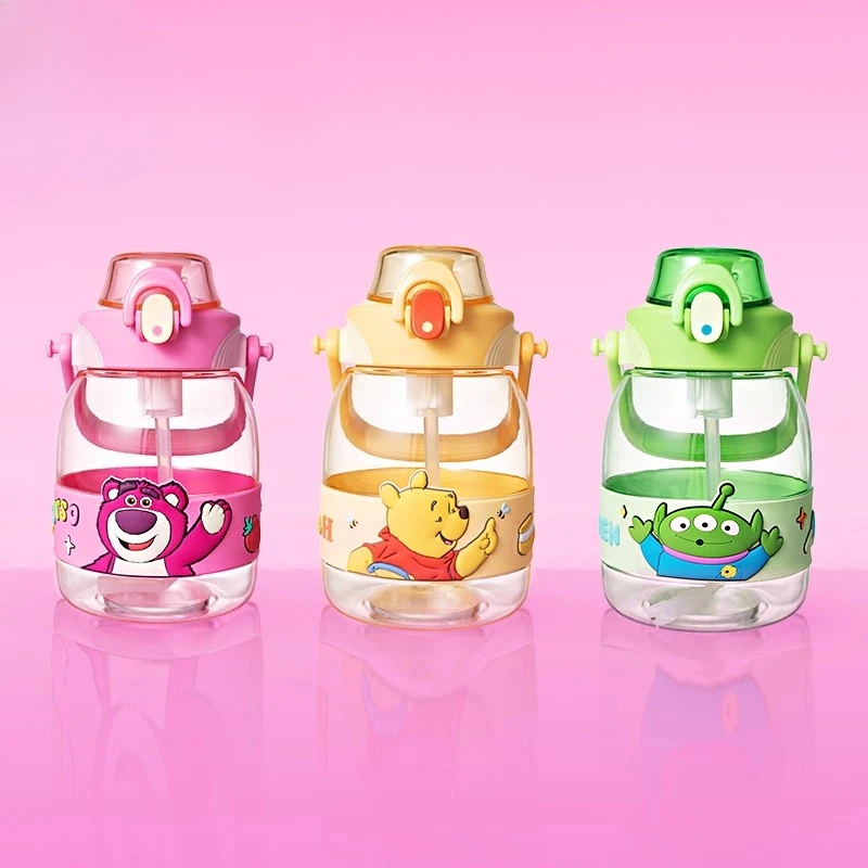 

Disney Strawberry Bear, Big Belly Tritan Cup, Large Capacity Straw Direct Drink, Two Water Cups, Three-Eyed Baby Winnie the Pooh