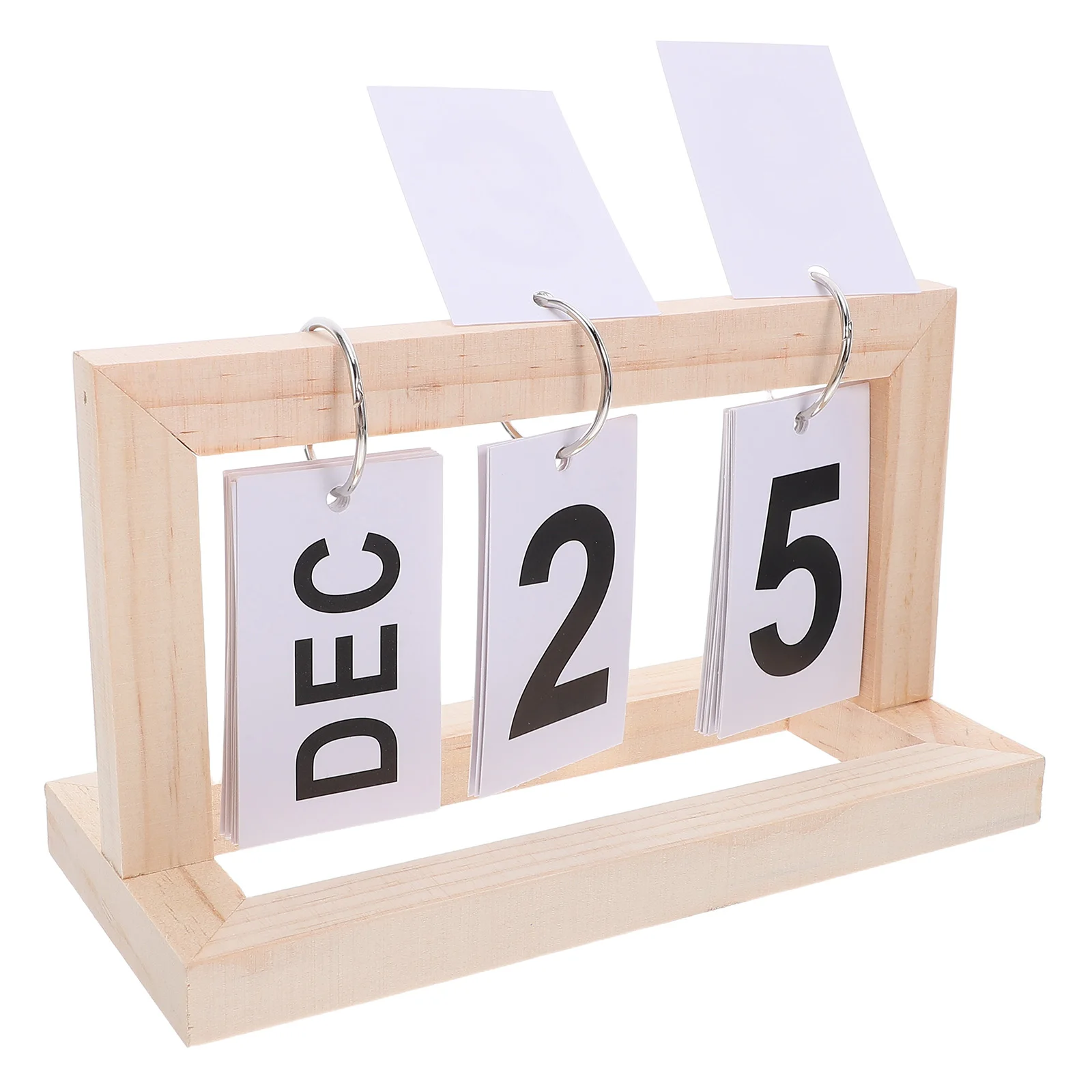 

Wooden Perpetual Calendar Large Display Rustic Flip Desk Calendar Reusable Office Home Farmhouse Decoration