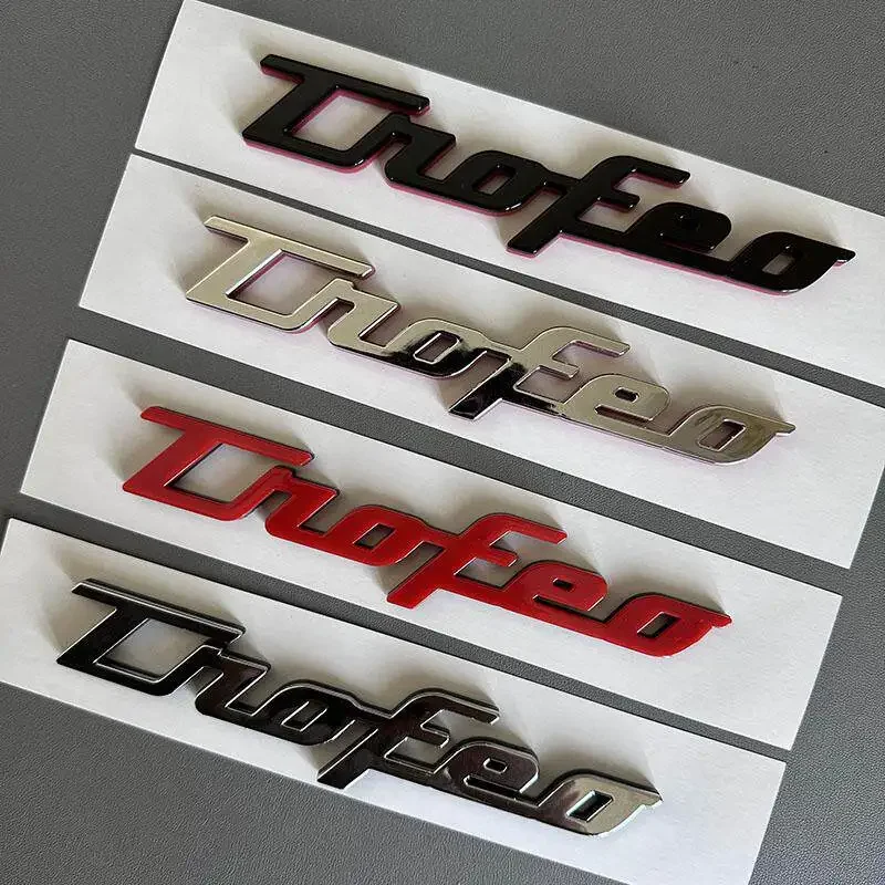 2pcs emblem F tributo, Geely Greya Levante President side emblem Trofeo letter emblem