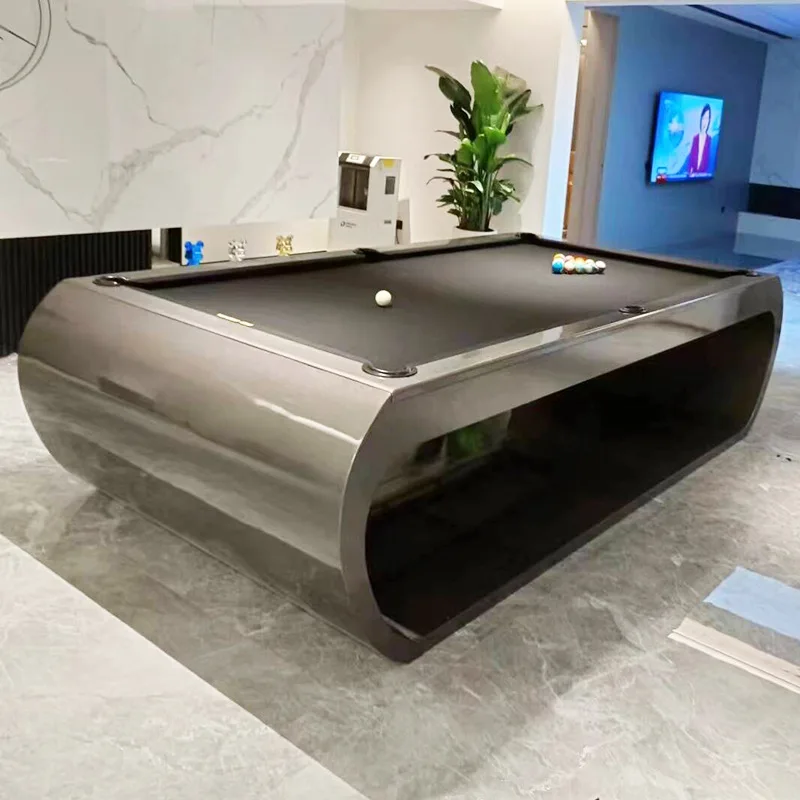 Standard adult billiard table commercial marble billiard table solid wood indoor American black eight oval personalized model