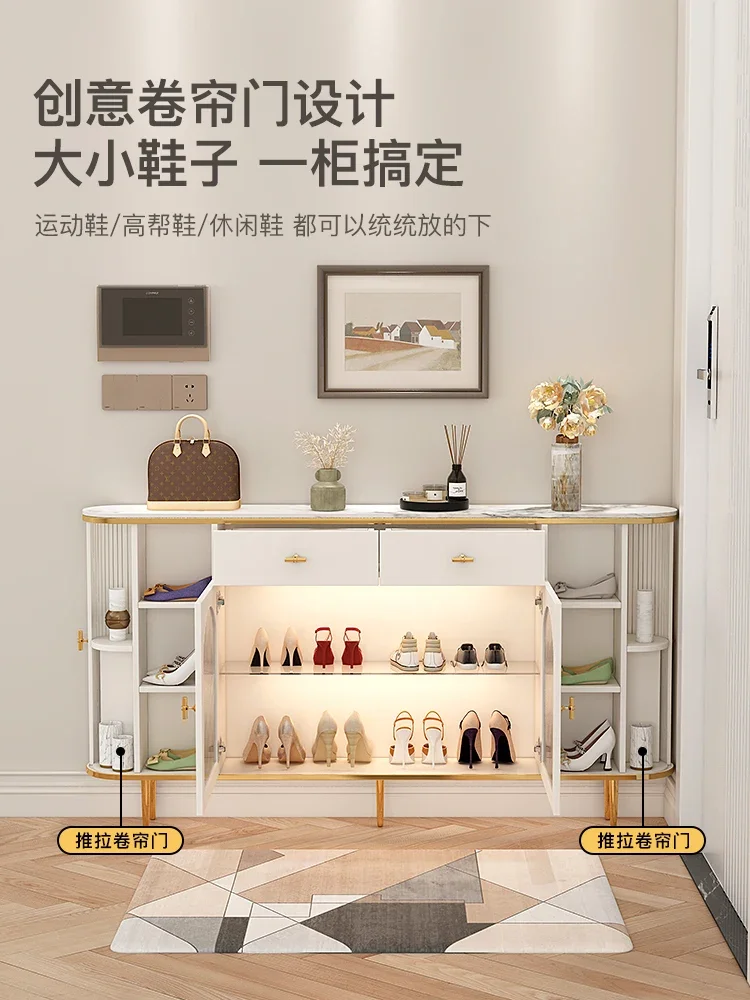 Entrance door shoe cabinet, partition at the entrance, ultra-thin, and large capacity with drawers behind the household door