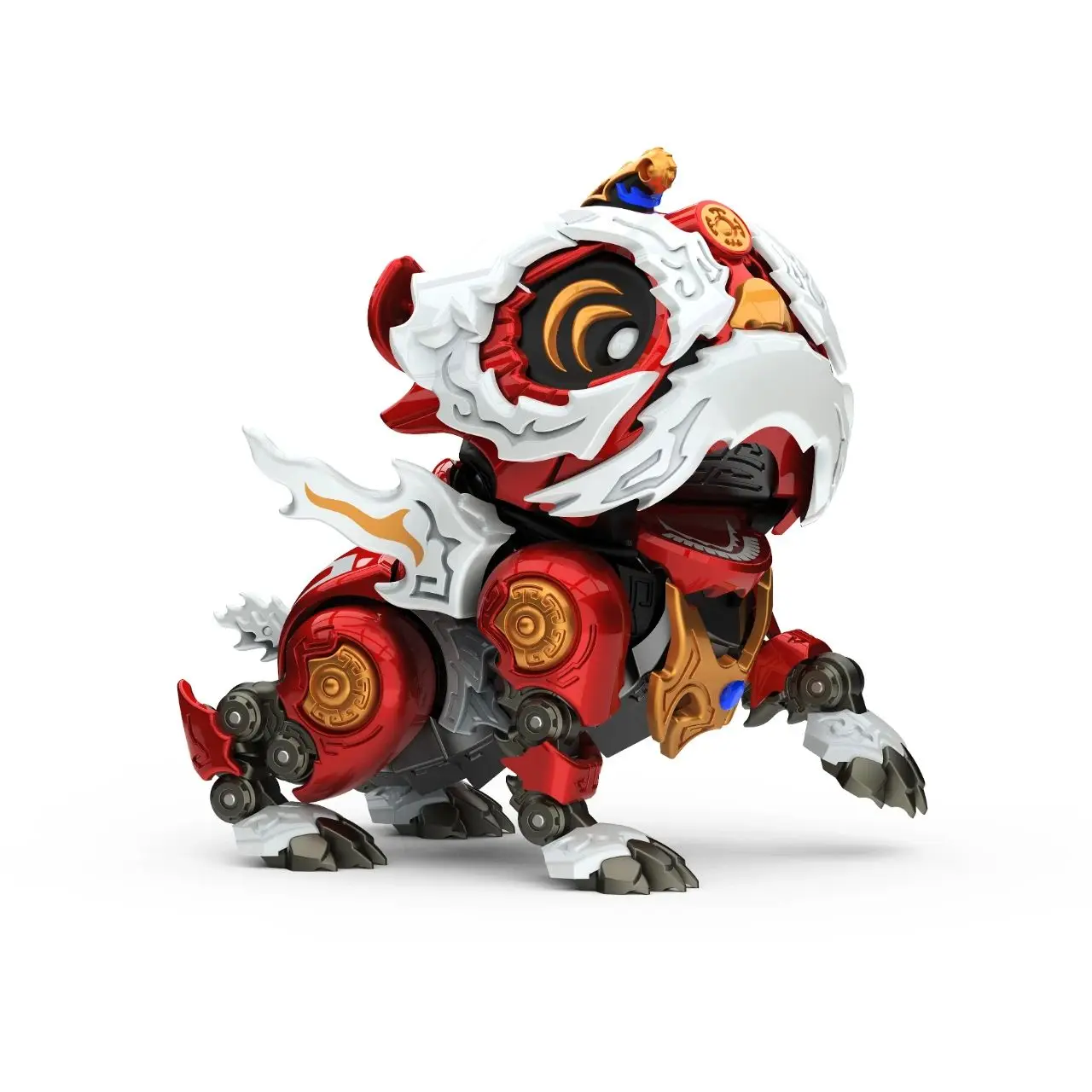 

God Type Science and Technology God Type Small Lion Dance Guan Gong Red Lion Alloy Finished Birthday Gift