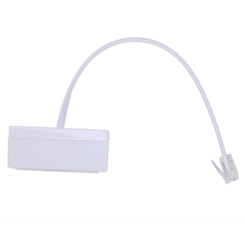 RJ11 Plug to Dual UK BT Telephone Socket Convertor