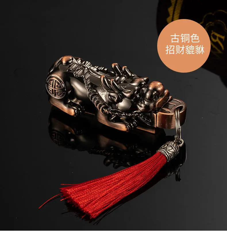 China Fashion 10000 matches Exquisite Blessed Pixiu Divine Beast Pendant Portable Reusable Ignition rod Men Gift