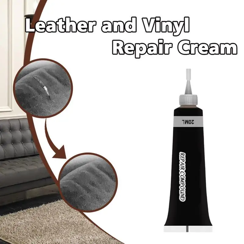 1Pcs White/Black Leather Repair Gel For Jacket And Shoes Leather Filler Leather Paint Leather Scratch Repair Refurbishing Cream