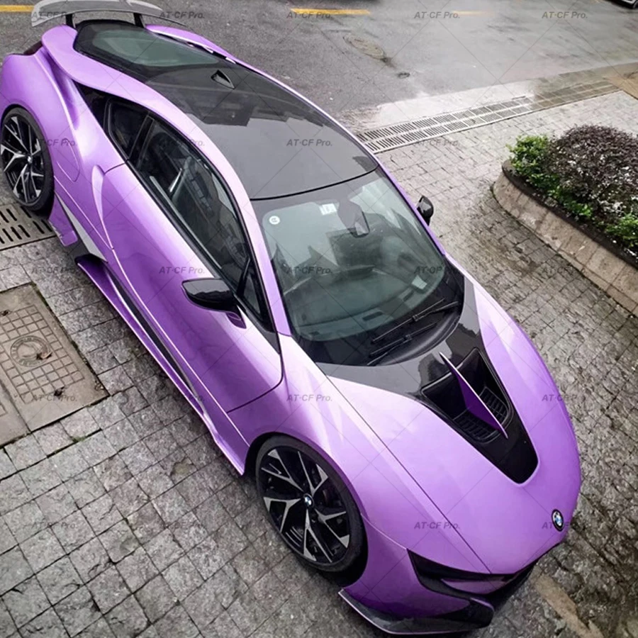 I8 Carbon Fiber FRP Unpainted Front Hood Bonnet Splitter Spoiler Air Intake For BMW I8 Car Trim 2014 2015 2016 2017 2018 2019
