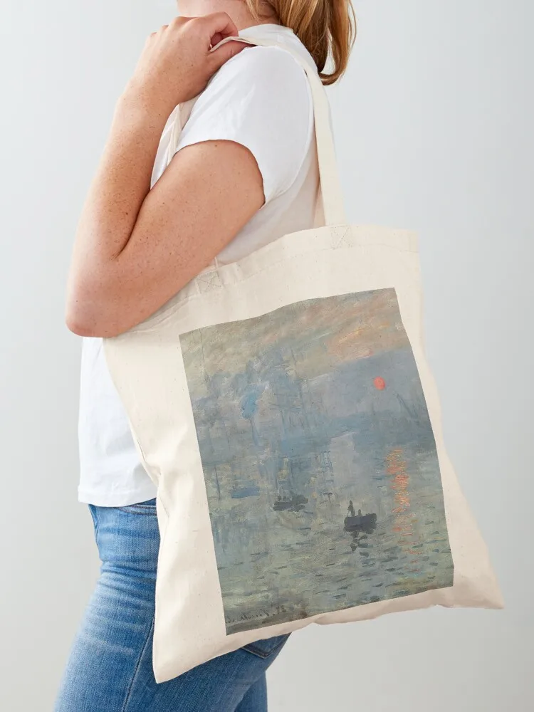 

Monet Impression Sunrise Fine Art Tote Bag Women's shopper bag personalized tote shopping trolley bag luxury women