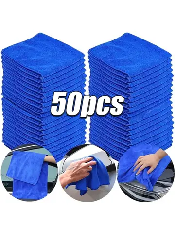 10Pcs Microfiber Towels Car Wash Drying Cloth Towel Household Cleaning Cloths Auto Detailing Polishing Cloth Home Clean Tools