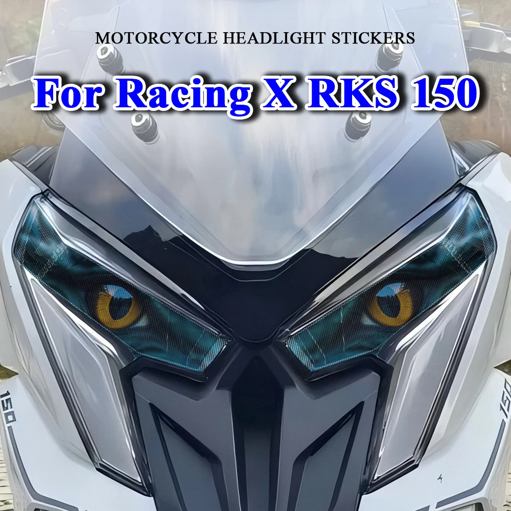 Waterproof Motorcycle Headlight Stickers For Kymco Racing X RKS 150 Motorbike Head Light Decals Accessories For RacingX RKS150