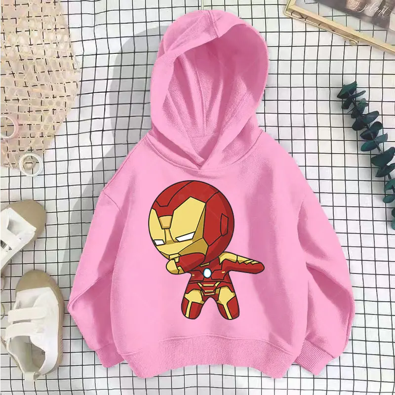 Sudaderas con capucha de Marvel para niños y niñas, sudaderas con capucha CaptainAmerica de Hulk, Tops de primavera y otoño, 2024