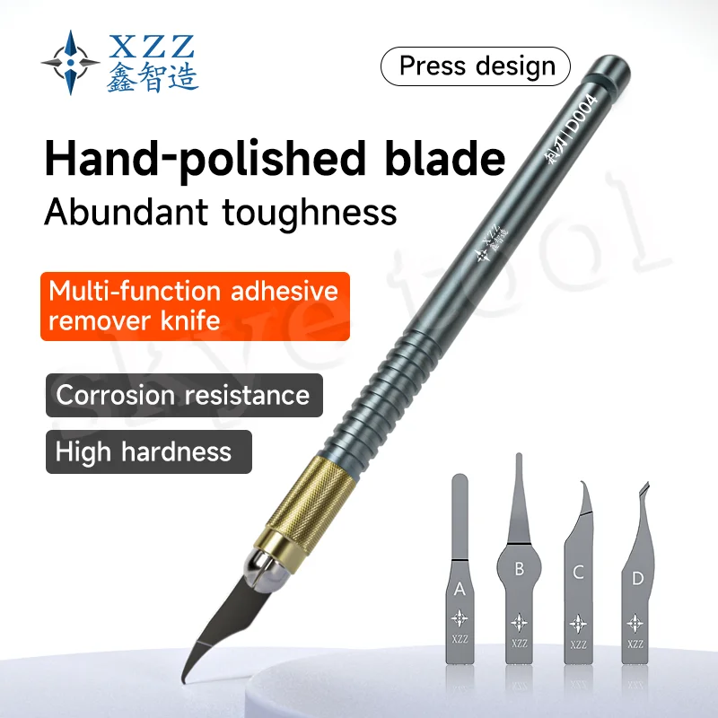 XZZ 4 IN 1 Mobile Phone CPU NAND Glue Removal Blade Motherboard BGA Chip Scraper Pry Knife Rear Glass Disassembly Hand Tools