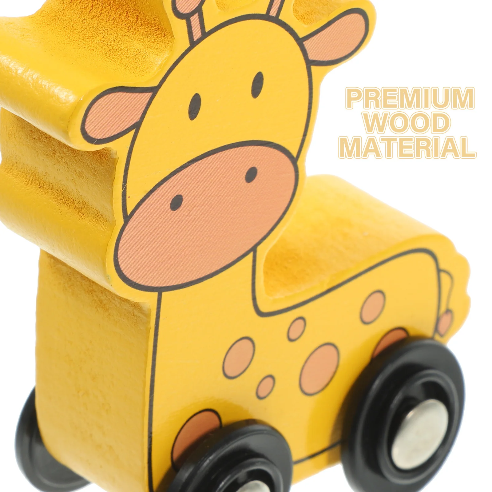 Voitures de Train en bois pour enfants, 6 pièces, formes d'animaux, ensemble éducatif coloré et Durable pour l'apprentissage précoce, jeu imaginatif